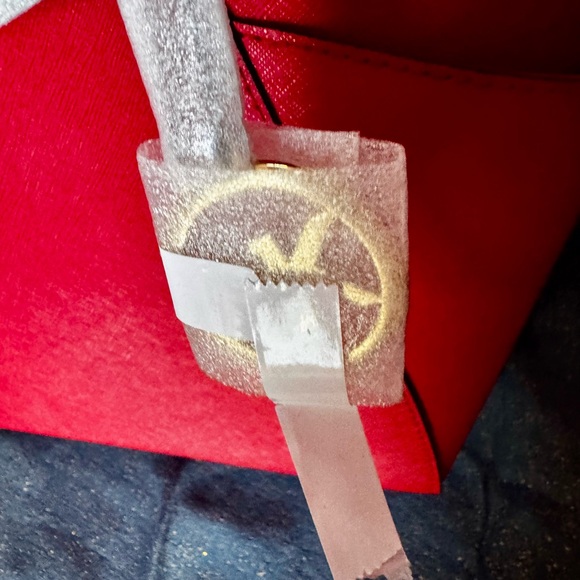 MICHAEL Michael Kors Red Structured Tote - Picture 12 of 13